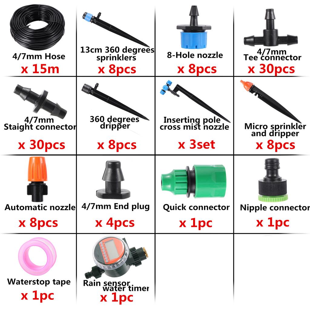 5/10/15/20/25/30m Garden Diy Drip Irrigation Automatic Watering Kit Lawn Agriculture Garden Smart Timer Watering System