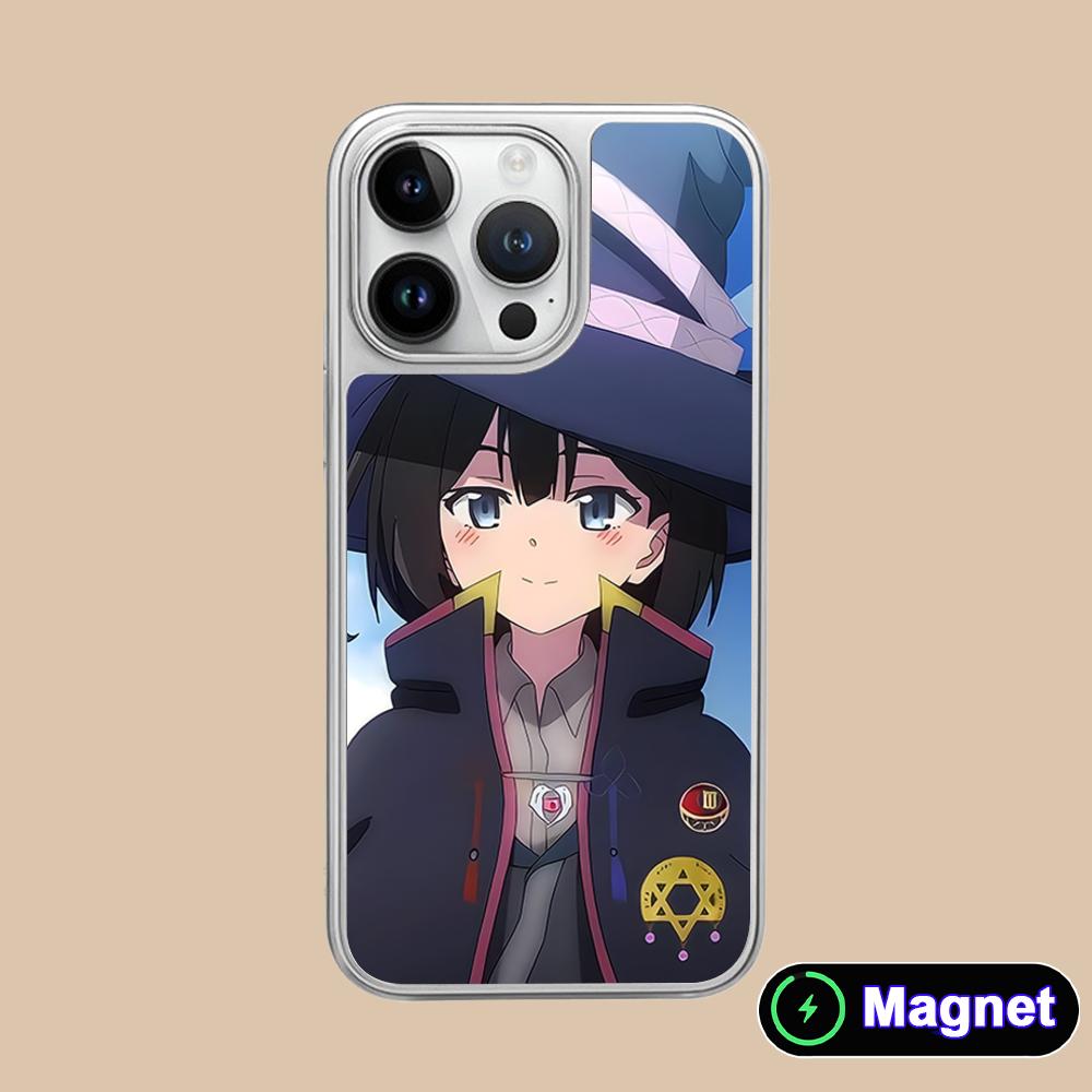 

Wandering Witch Saya Phone Case for iPhone 17 16 15 14 13 12 11 Air Pro Max Plus Electroplated Silver Magsafe Cover iPhone 11