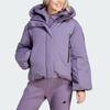 adidas Myshelter Cold.Rdy Jacket Color Block Logo Hooded Down Jacket Women Jacket Purple HZ5700