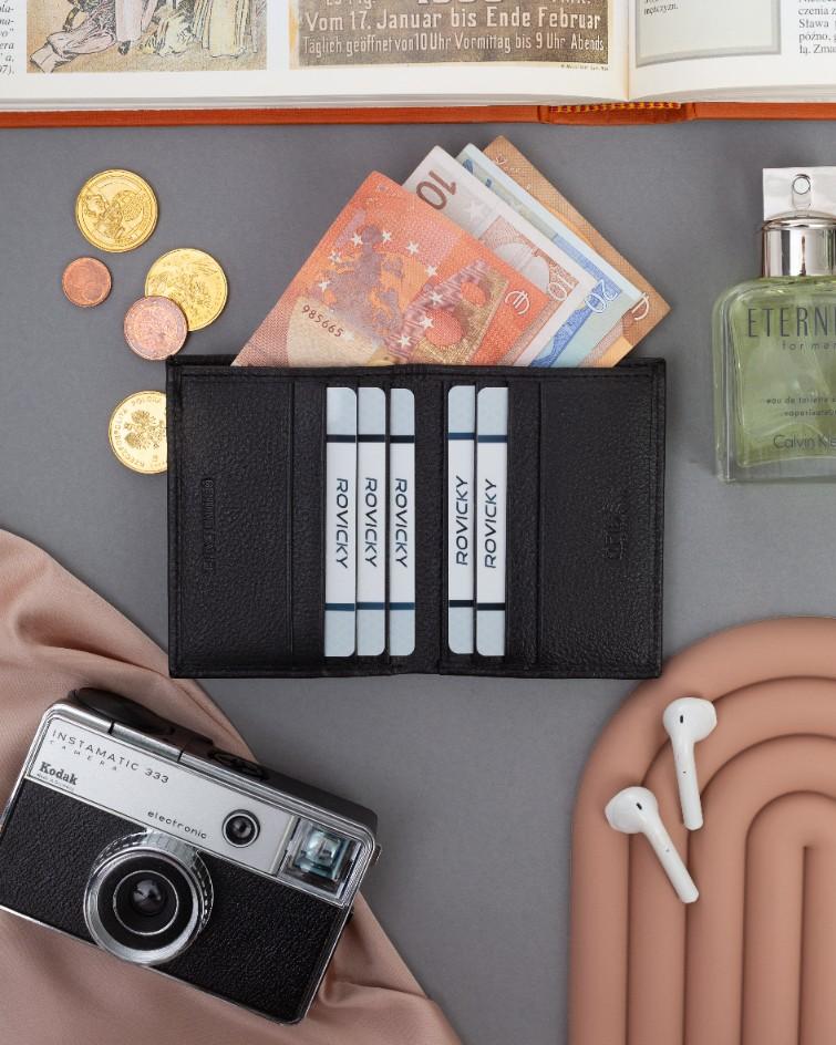 Leather Card Case TW-01-PDM-BP-9076 Black