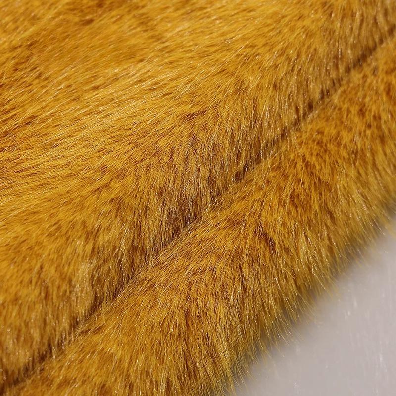 50x180cm Thickend Faux Fox Long Hair Plush Fabric for Coats Collar Toys Carpet For Diy Sewing Plain Soft Warm Fur Cloth