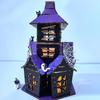 Halloween Haunted House DIY Kit Wooden Castle for Bedroom Entrance Fireplace Wooden Castle House 3D House Puzzle Toy