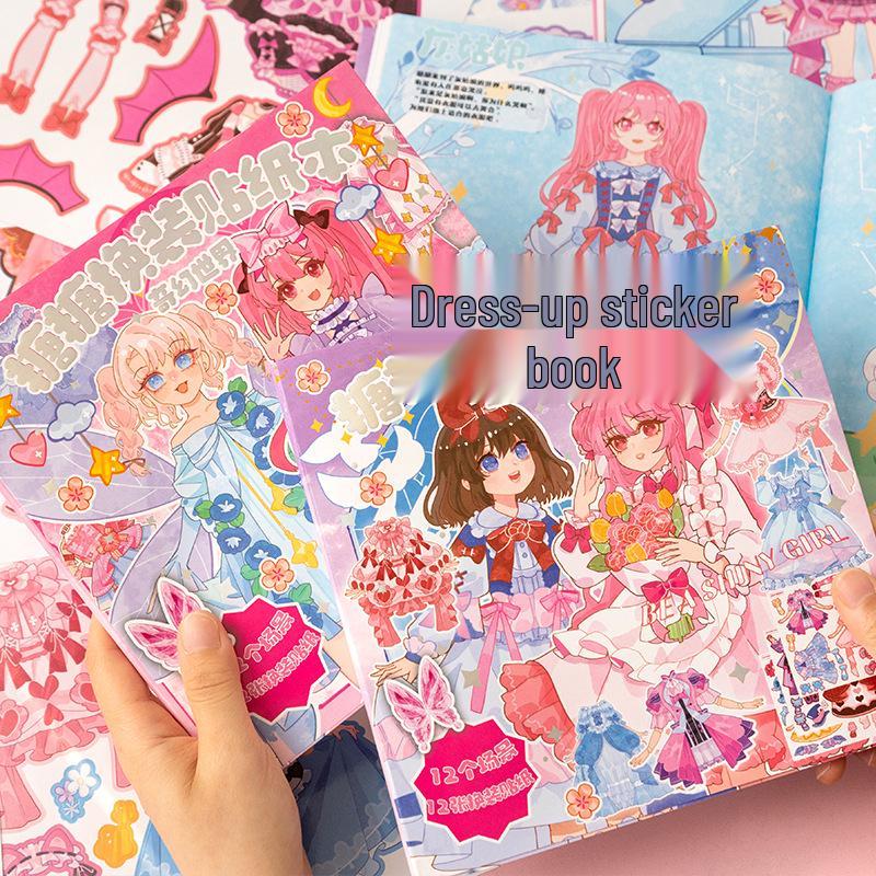 Yan She Tang Dress-Up Sticker Book for Kids: Little Princess Coloring & Clothes Toy