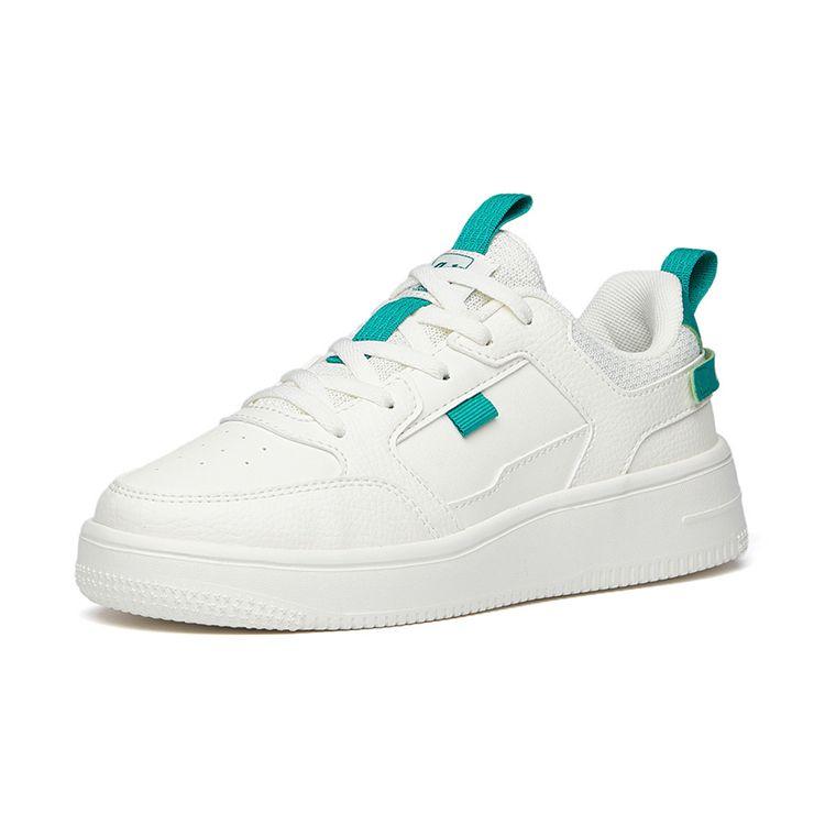 Anta Kids Non-Slip Wear-Resistant Lightweight Low-Top Skate Shoes Kids sneaker White Green A312218007-3