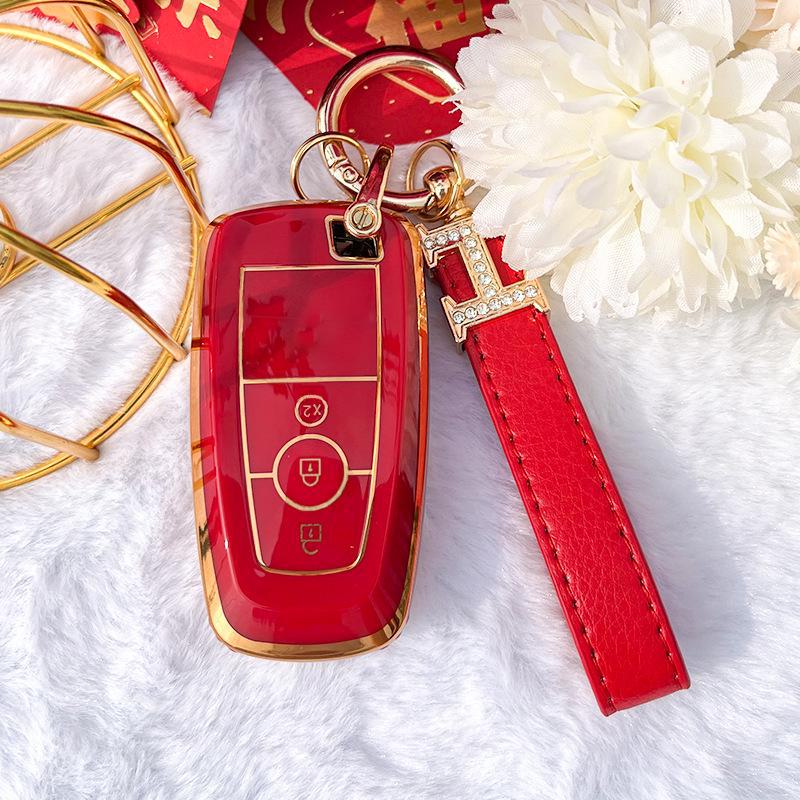 EVOS Sharp Edge Explorer Key Cover - Stylish Key Bag for Taurus F150 Mondeo - Unisex Buckle