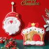 Thickened Christmas Hanging Hand Towels Cartoon Plush Hand Towel  Home Bathroom Kitchen Decor