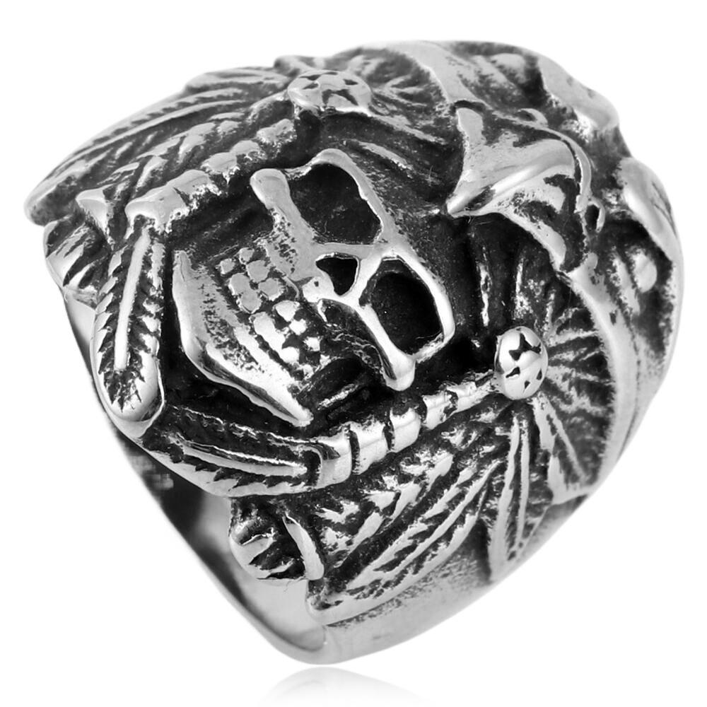 2026 Jewelry European and American Retro Personalized Hawkhead Indian Ring 2026 No. 7 серебряный