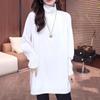 Plus Size Women's High Neck Thermal Fleece Long Sleeve Slimming Top for Autumn/Winter