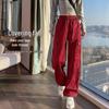 Women's American Retro High-Waist Two-Wear Wide-Leg Cargo Pants
