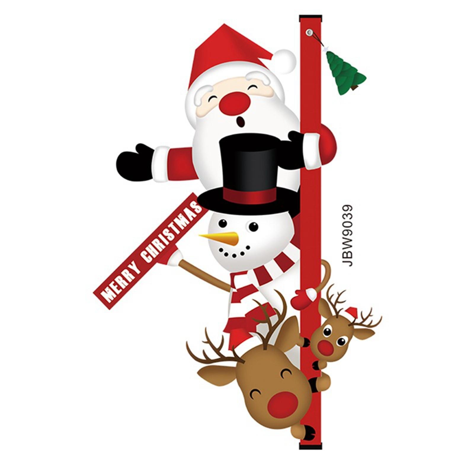 

Креативное украшение для входа в Санта-Клаус, добро пожаловать, наклейки на дверь, наклейки на стену One Size