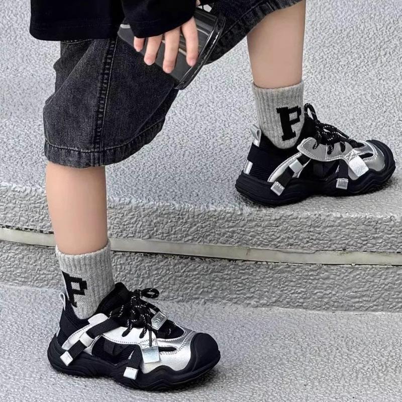 Kids' Genuine Leather Sports Shoes for Boys and Girls - Breathable and Casual Outdoor Sneakers