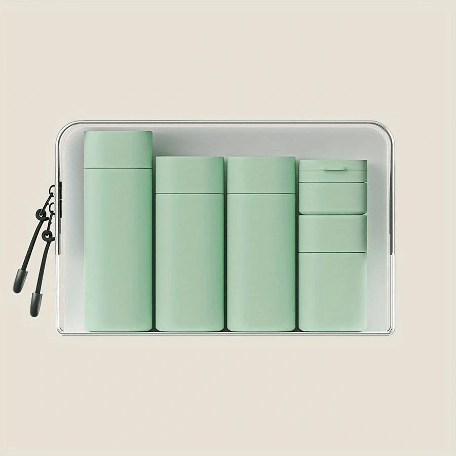 TPU PE Leeres Reiseflaschen-Set, Nachfüllbare Kosmetikbehälter für Shampoo Duschgel Lotion Creme, Tragbares Hautpflege-Set