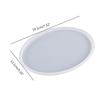 Diy Crystal Epoxy Gemeotric Oval Coaster Mirror Silikonform Ovale Tablettform zum Gießen mit Harzbetonzement