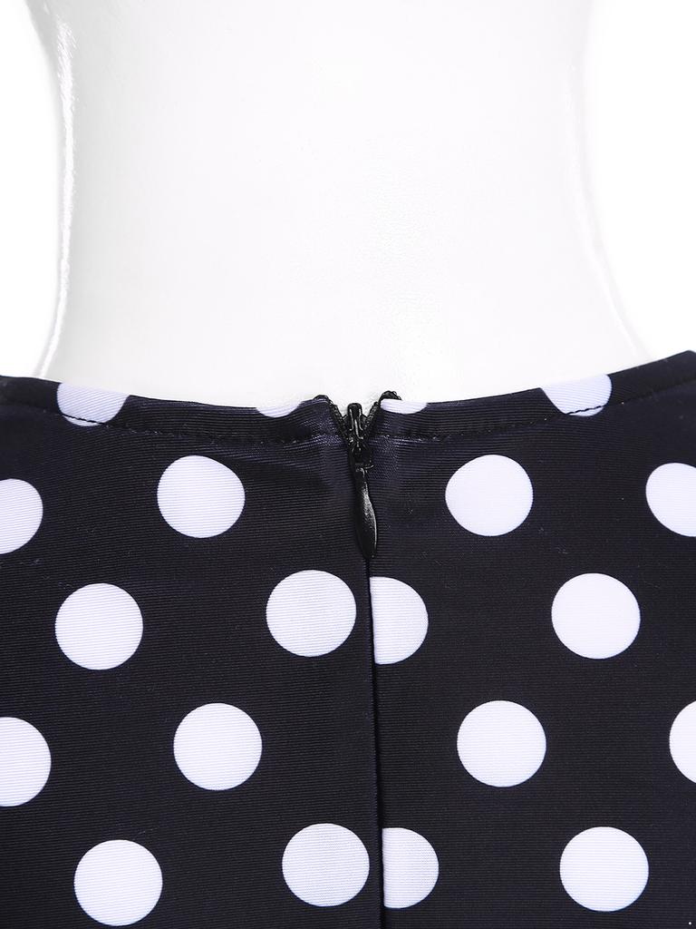 Girls Spanish Flamenco Dress Polka Dot Print Tiered Ruffles V Neck Dancewear