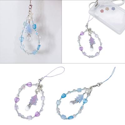 Stilvoller Perlenanhänger Handykette Ornament Herz Perlen Handyanhänger Handyband Zubehör für Frauen und Mädchen