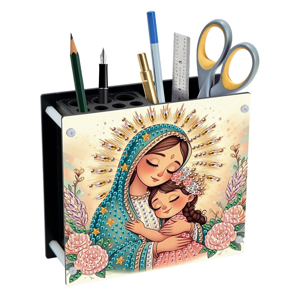 DIY Diamond Painting Kit Special Shape Diamond Pen Container Office Supplies Storage Box Rhinestone Art Desk Organizer for Desk