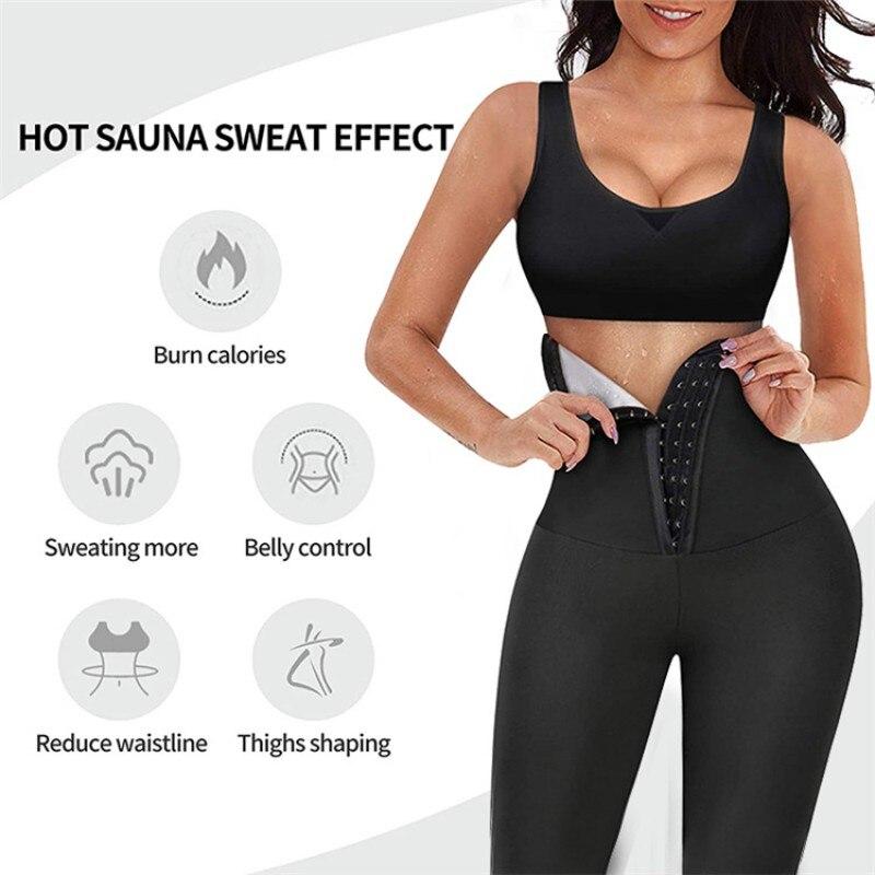 Women Sport Fitness Leggings High Waist Yoga Sauna Beam Body Abdomen Hips Sweat Pants
