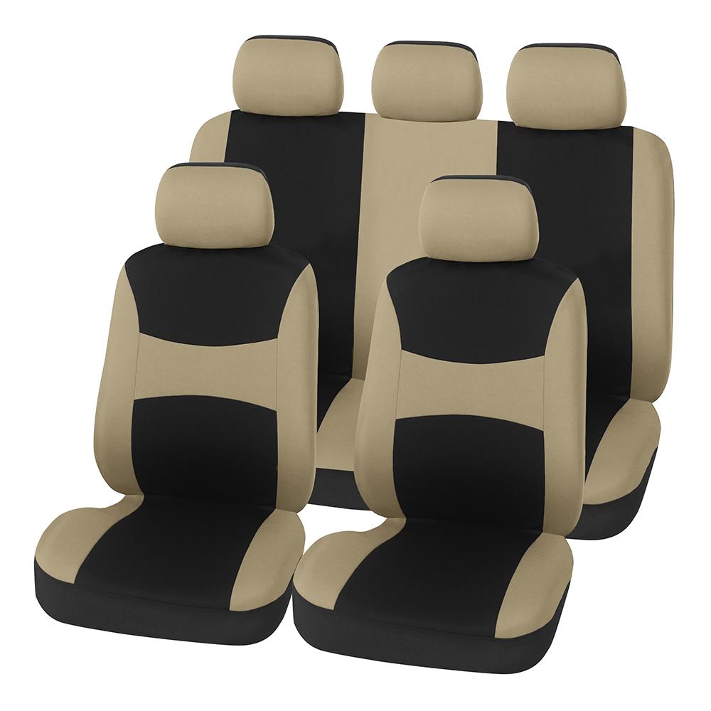 Set Completo in Poliestere Coprisedili Auto 5 Posti Taglia Universale per il 90% delle Auto