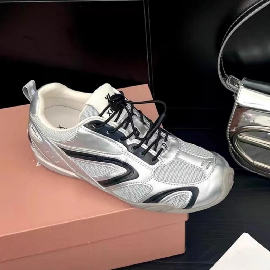 Retro racing shoes women's 2025 new summer mesh breathable Forrest Gump training shoes platform casual sports shoes