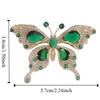 Retro Green Butterfly Suit Collar Pin Crystal Butterfly Brooches Green Butterfly Brooch  Gift