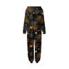 Halloween Print Family Matching Hooded Long Sleeved Zippered Jumpsuit Set