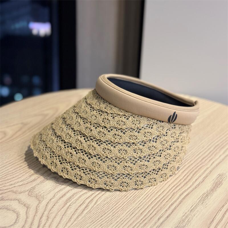 High Quality Summer Lace Sun Hat Women's New Seaside Beach Big Eaves Headband Versatile Empty Top Hat