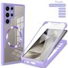 360° Full Shockproof Magsafe Case for Samsung Galaxy S25 S24 S23 S22 S21 Ultra Plus FE Wireless Charging Transparent Cover