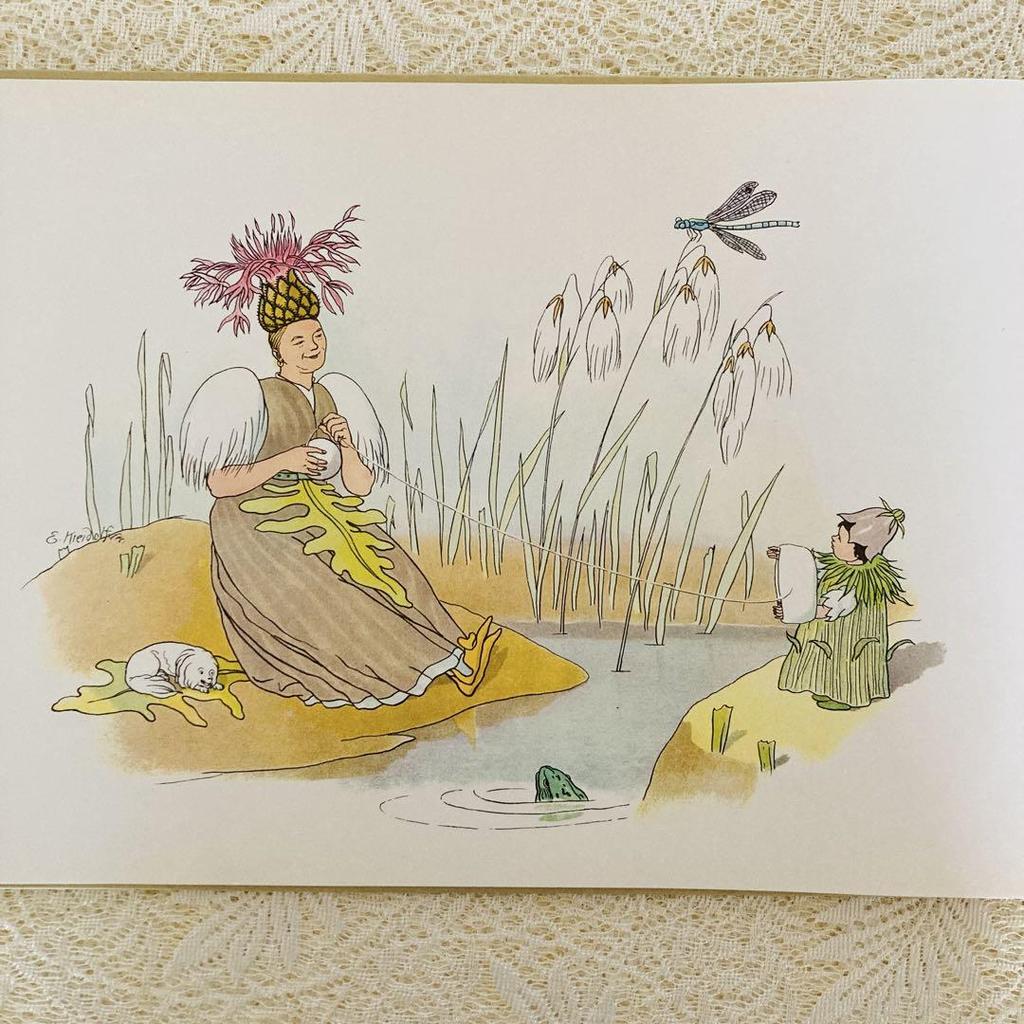 [USED] Western Books, Old Books, German Poetry and Painting Collection, "Flower Fairy Tales", Beautiful Illustrations In Soft Colors