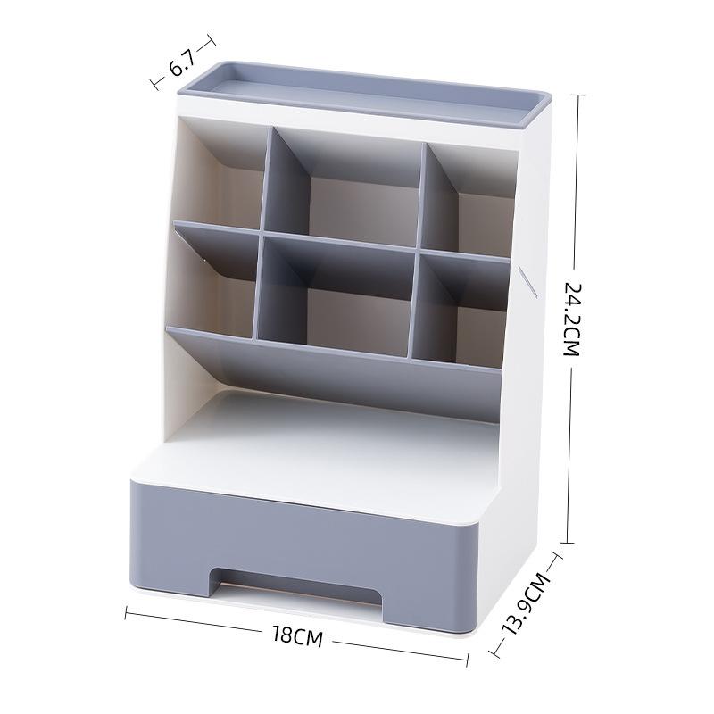 

Color Blocking High Aesthetic Value Slanted Plug-in Plastic Large Capacity Pen Holder, Office and Dormitory Storage Supplies