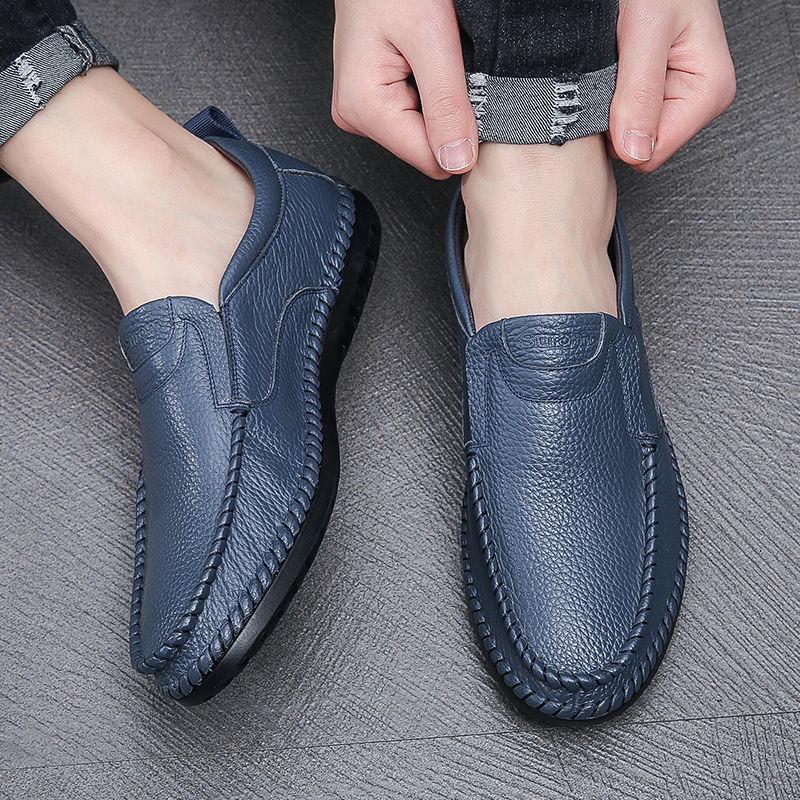 Leather Men's Shoes Spring and Autumn New Casual Leather Shoes Men's Soft Leather Soft-soled Shoes