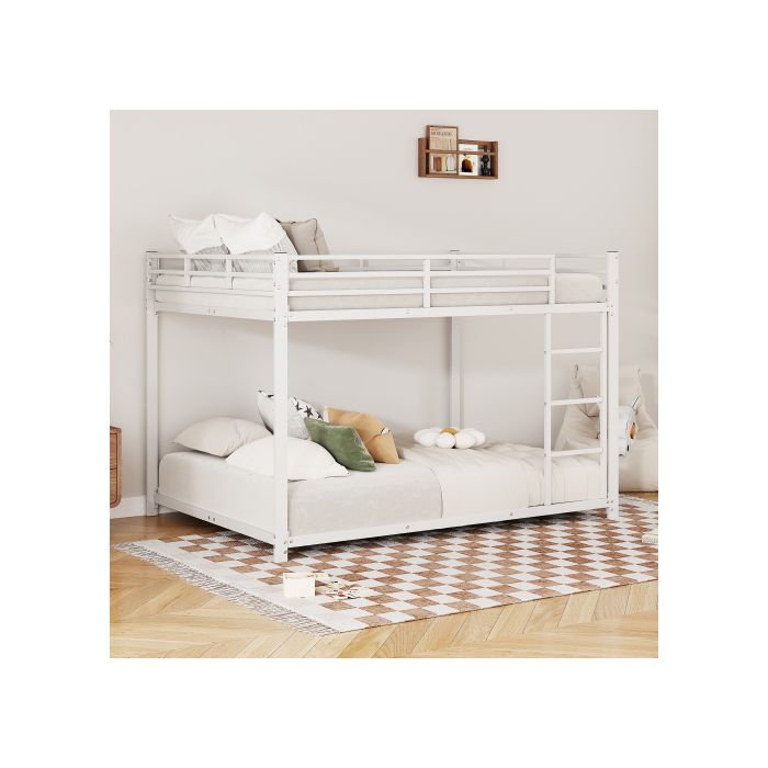 140*200 Lits d'enfant, Lits superposés, Lits en fer, Lits superposés en fer de forme classique, Blanc