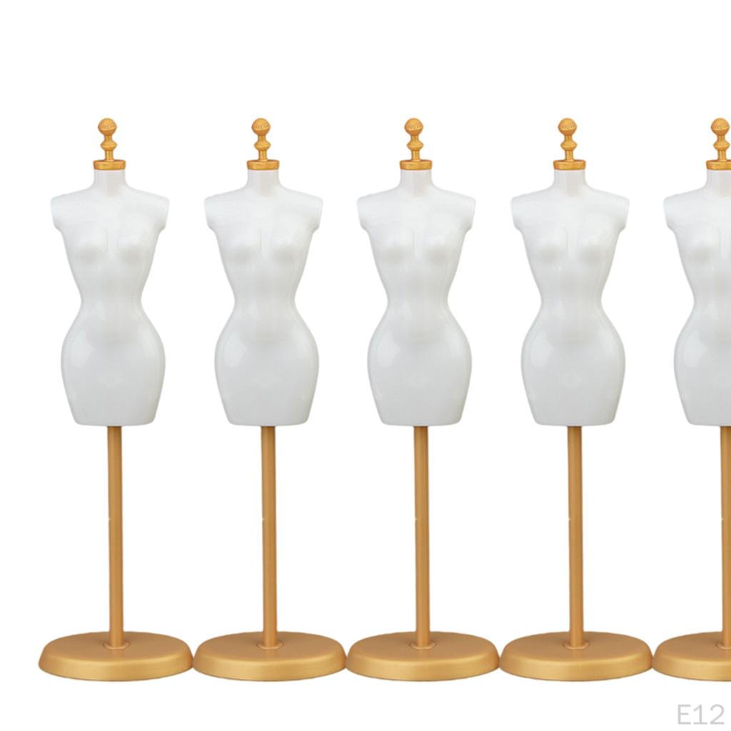 5Pcs Doll Clothes Dress Form Mannequin Mini Holder Stand Support 27.5cm