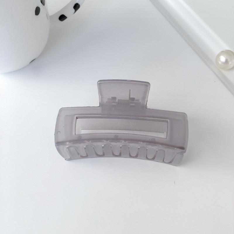 Stylish 8cm Pc Material Jelly Color Hair Claw Clip With Simple Geometric Design