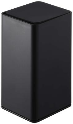 Yamazaki Wet Wipes Roll W8 X D9 X Silicone 6503 Case, Black, Approx. H17cm, Tower, Airtight, Moisturizing, Cap,