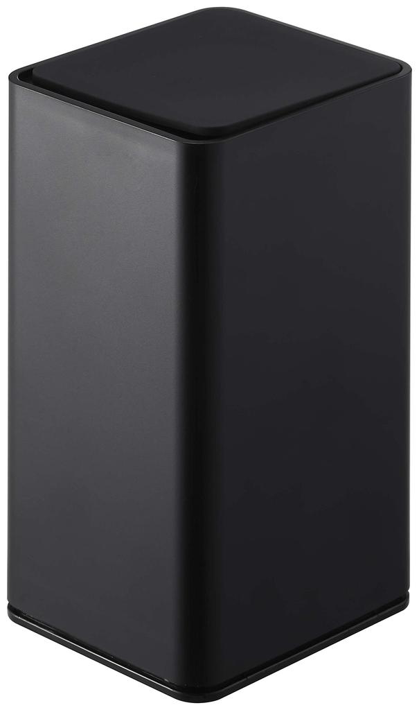 Yamazaki Wet Wipes Roll W8 x D9 x Silicone 6503 Case, Black, Approx. H17cm, Tower, Airtight, Moisturizing, Cap,