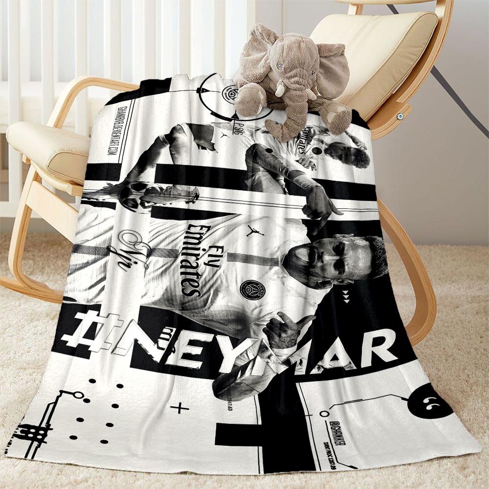 Brazilian Football Legend Blanket Soft & Cozy Perfect for Livingroom Chair Sofa Four Seasons Multipurpose Modern