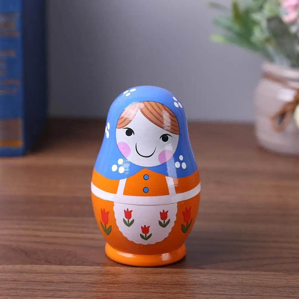 Wood Russian Nesting Dolls Matryoshka Dolls Babushka Hand Paint Best Wishes Kids Christmas New Year Gift Children's Day Gifts