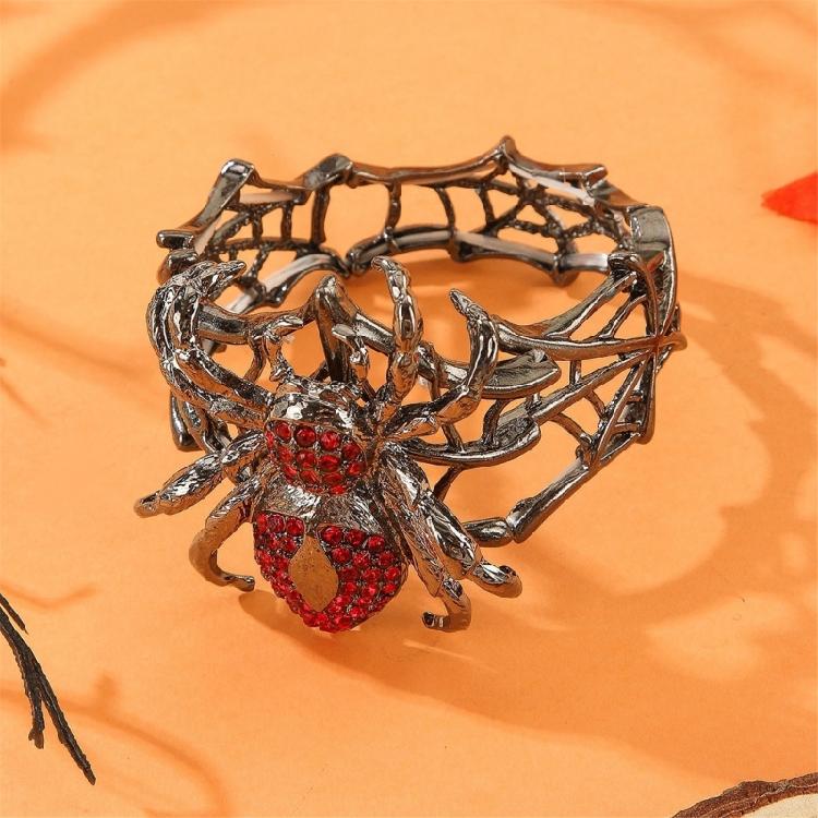 Punk Chic Arachnid Crystal Rhinestones Bracelet Adjustable Wrist Chain For Halloween Outfits Theme Parties And More