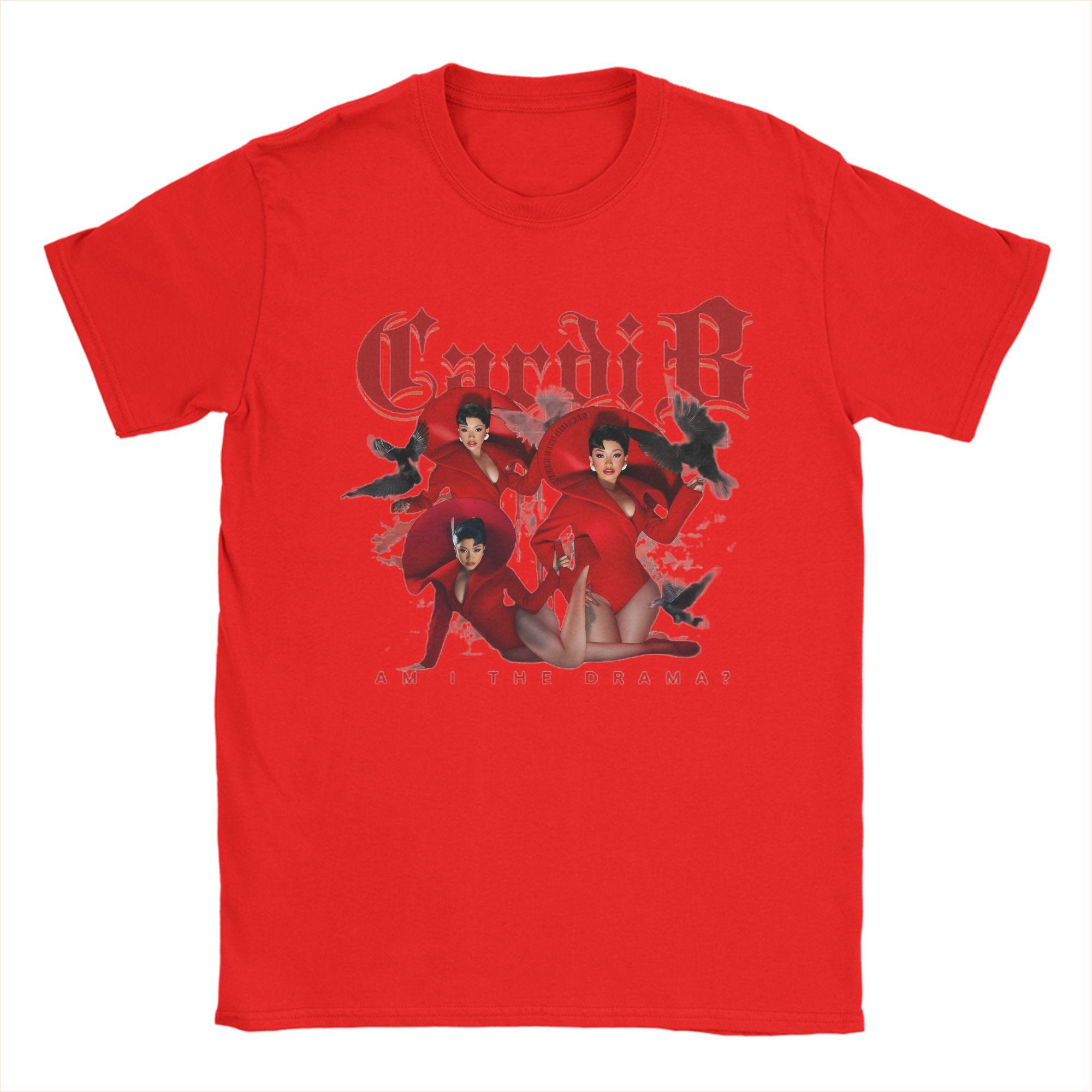

Cardi B Am I The Drama 2026 Art T Shirt for Unisex 100 Cotton Fun TShirt Crew Neck Tees Short Sleeve Clothes 6XL S