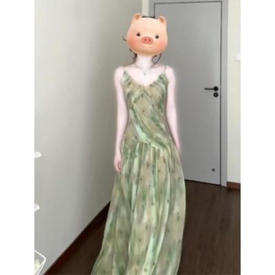 Retro einzigartig schön floral Trägerkleid vielseitig dieses Jahr beliebt beliebt Rock Sommer
