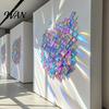 Jewelry Making Acrylic Accents Mini Iridescent Squares, Translucent Rainbow Pieces, 2cm 3cm Holographic High Transparency Squares Tiles for