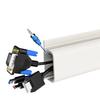 1PC 40cm/15.75inch Self adhesive Under Desk Cable Management Tray PVC Power wire hider Strip Cord Holder No Drilling wire Organi