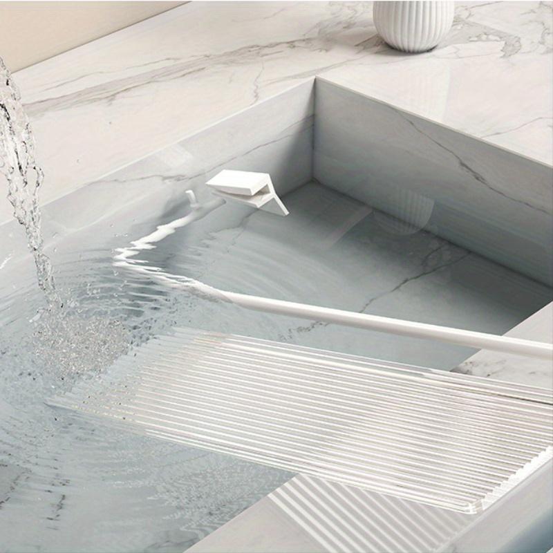 1pc Acrylic Bathroom Shelf, Simple No-punch Bathroom Storage Rack, Cosmetic Sink Hanging Towel Storage Rack, Bathroom Tray