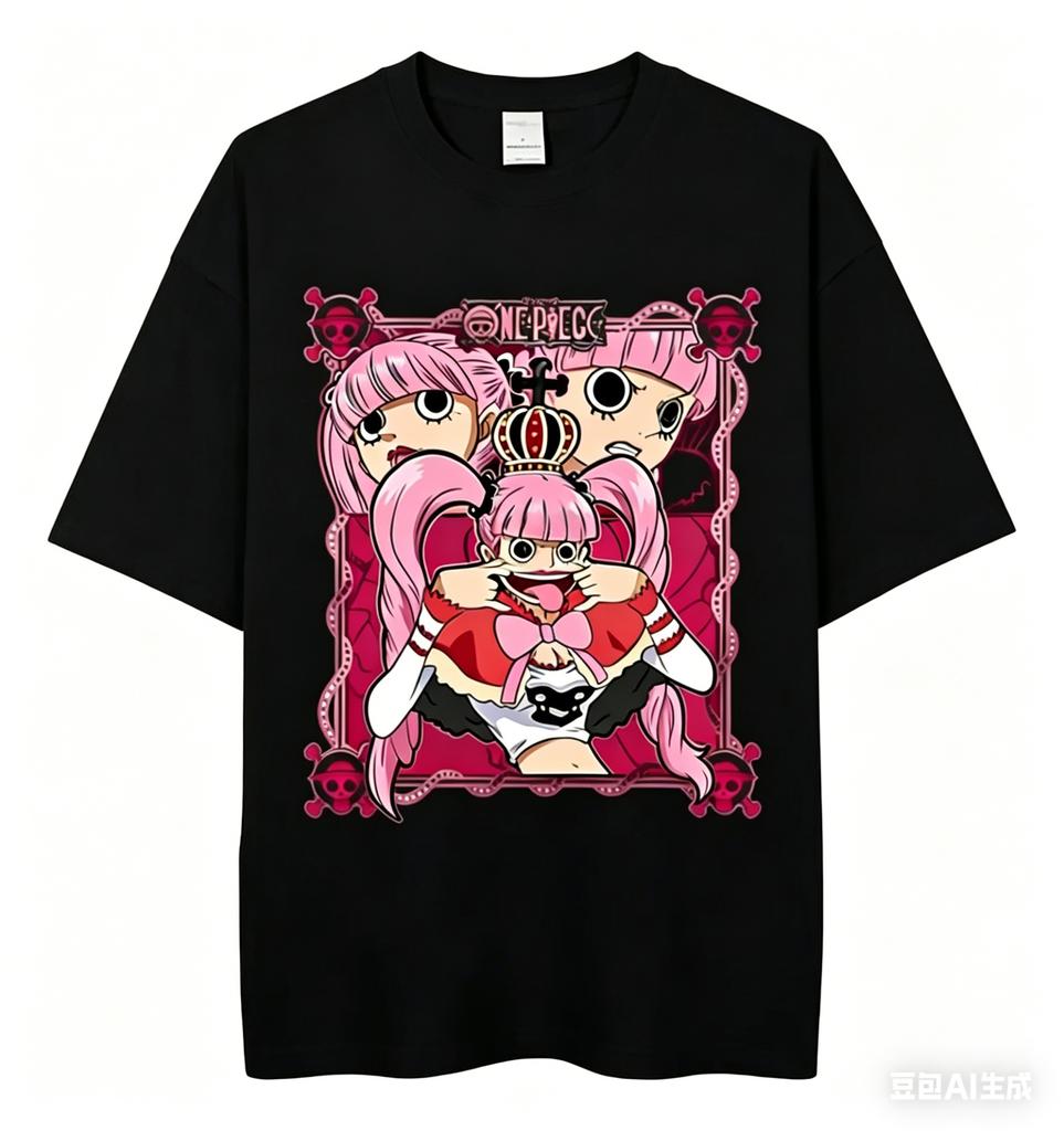 2026 Summer One Piece Retro Cosplay Tshirt Unisexs Oversize Casual Cotton Printed Shortsleeved Unisex Childrens Sports Shirt
