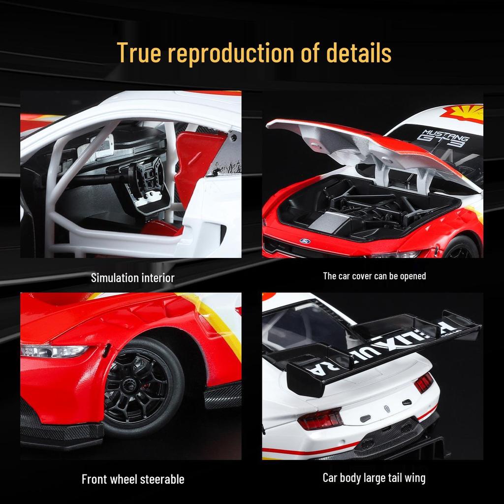 Caipo GT3 1/24 Scale Car Model with Sound and Light - Alloy Shell Ornament Collection.
