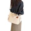 New large-capacity canvas bag women's 2025 retro portable shoulder bag fashionable versatile tote bag