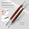 2-in-1 Nail Art Tool: Silicone Pen & Scraper for Carving, Mixing, Embossing, and Mirror Powder Application