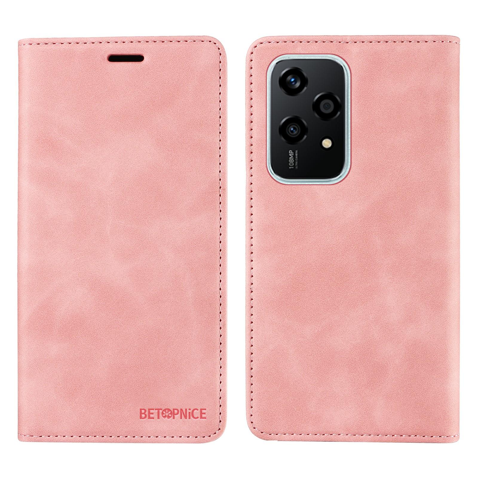 

BETOPNICE 003 Чехол для Honor 200 Lite из ПУ кожи, чехол для телефона с RFID-блокировкой Pink