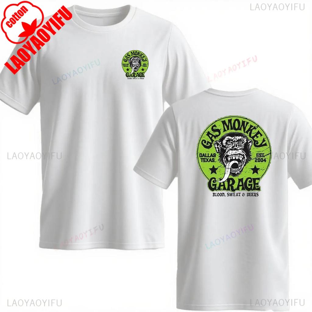 Trending Gas Monkeys Garage Print Shortsleev Hot Sale Vintage Fashion Unisex T Shirt Unique Classic Streetwear Harajuku Cotton Top