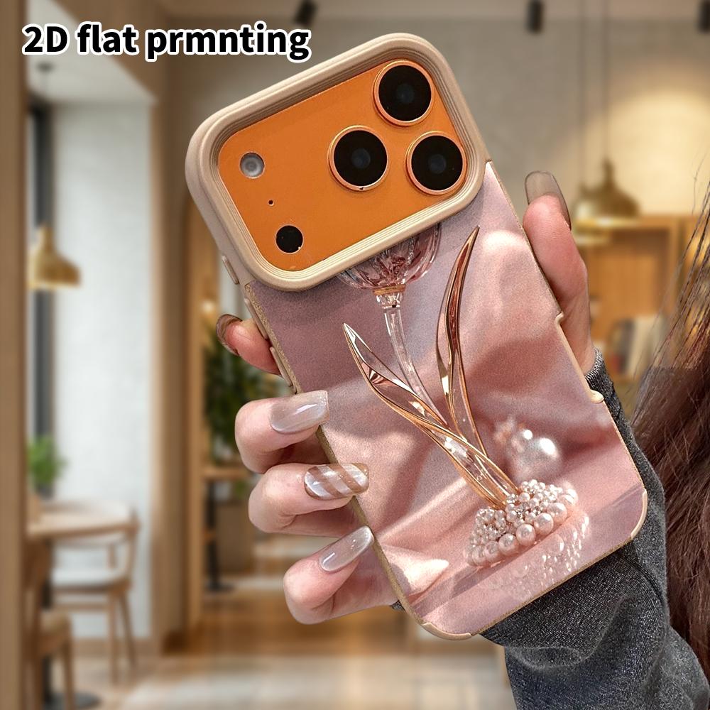 Phone Case: Lambskin 2D Flat Samsung Galaxy A34 A35 M05 M06 S20 S22 S21 FE Plus 5G Protective Case, Tulip Decoration, Christmas and Halloween Gift